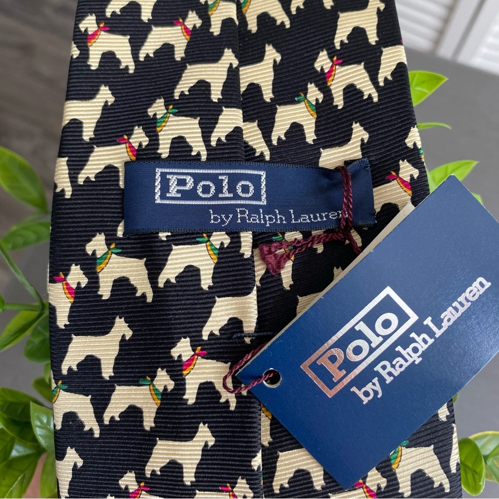 Polo Ralph Lauren Scottie Dog Print Silk Neck Tie